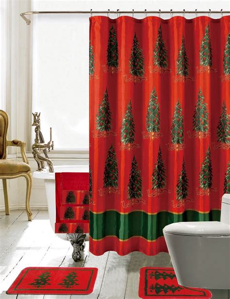 bathroom christmas curtains|christmas shower curtains for bathroom.